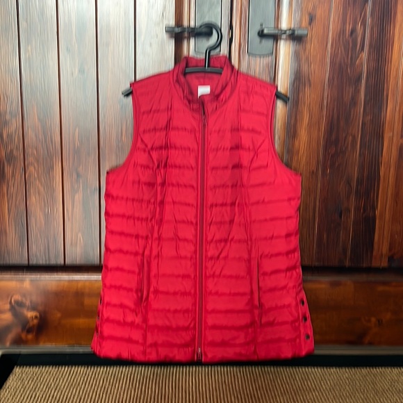 J. Jill Jackets & Coats Jill Red Down Vest Poshmark